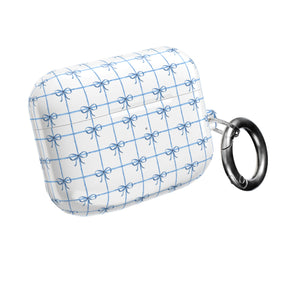 Blue Checkered Ribbon Grid