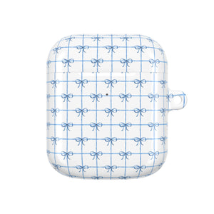 Blue Checkered Ribbon Grid