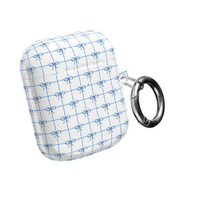 Blue Checkered Ribbon Grid