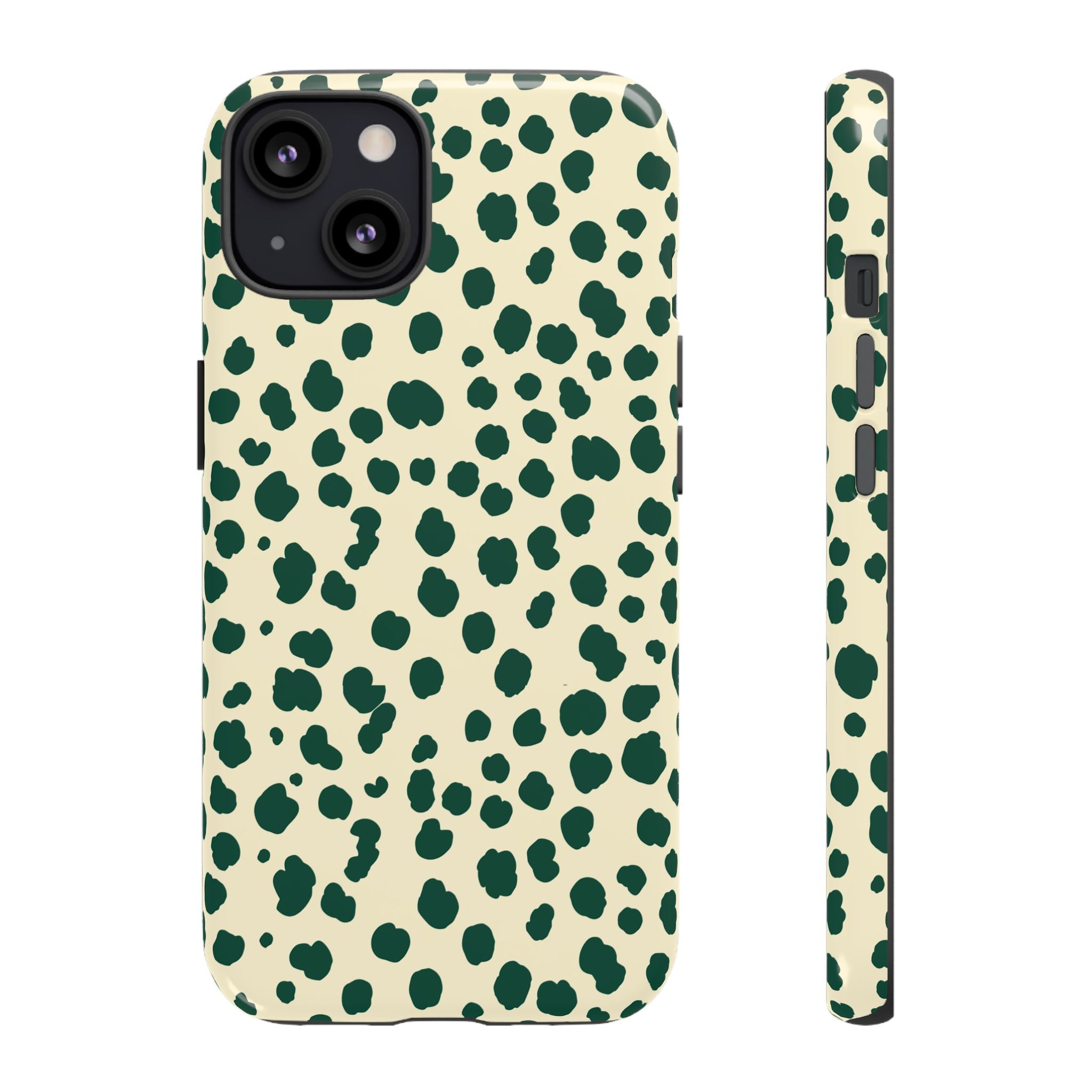 Green Dalmatian Print Phone Case